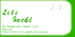 lili hockl business card